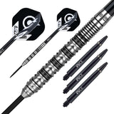 One80 Elmar Paulke Darts - Steel Tip - V2 - Black & Silver