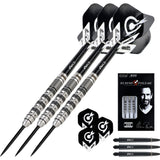 One80 Elmar Paulke Darts - Steel Tip - V2 - Black & Silver