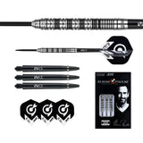 One80 Elmar Paulke Darts - Steel Tip - V2 - Black & Silver