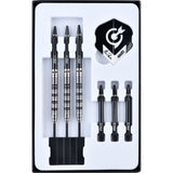 One80 Elmar Paulke Darts - Steel Tip - V2 - Black & Silver
