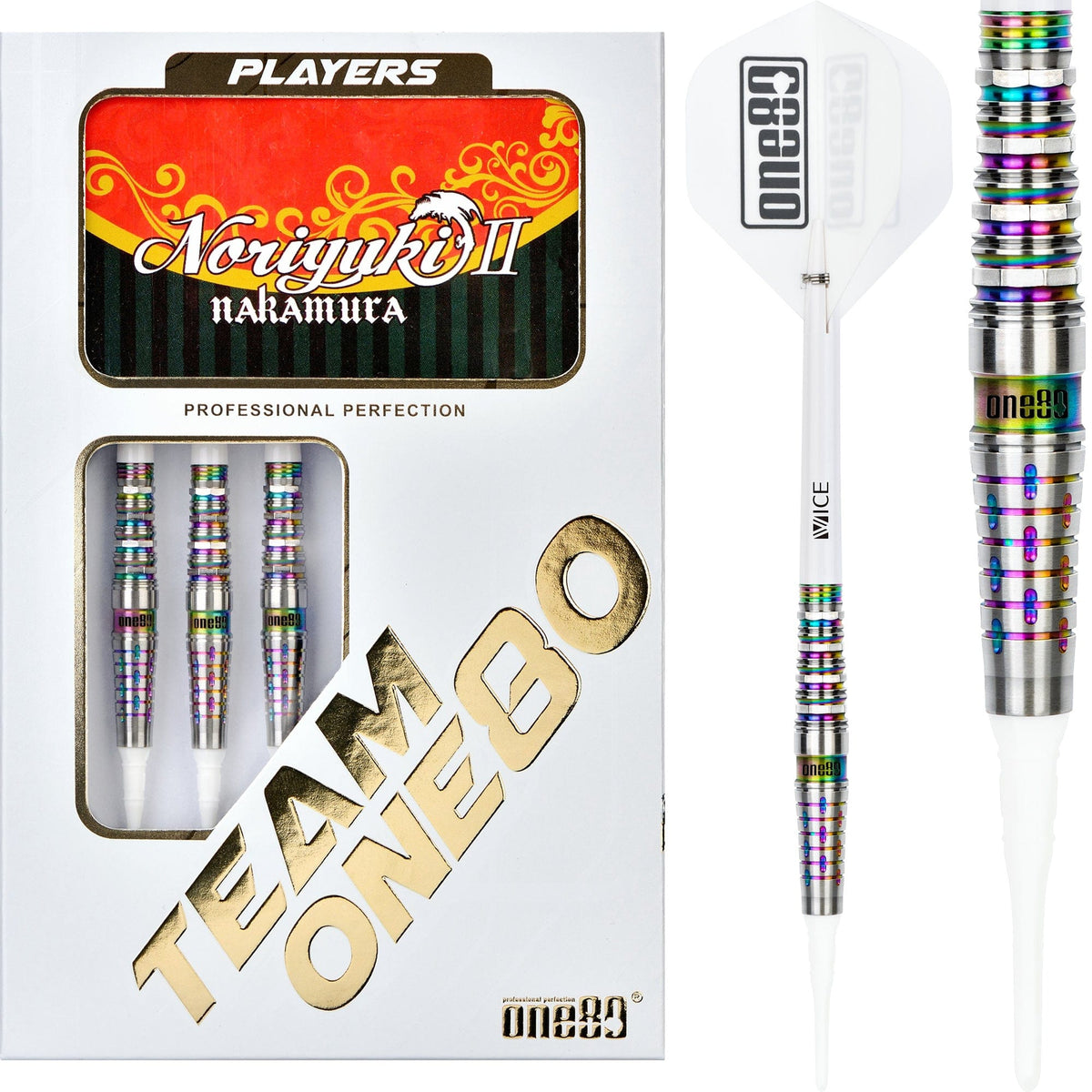 One80 Noriyuki Nakamura Darts - Soft Tip - V2 - Chameleon 18g