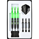 One80 Raise B Darts - Steel Tip - Black - Green Rings